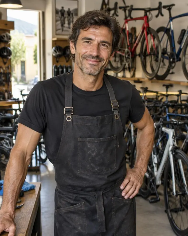 Ritratto di Nicola Gasparre nel negozio